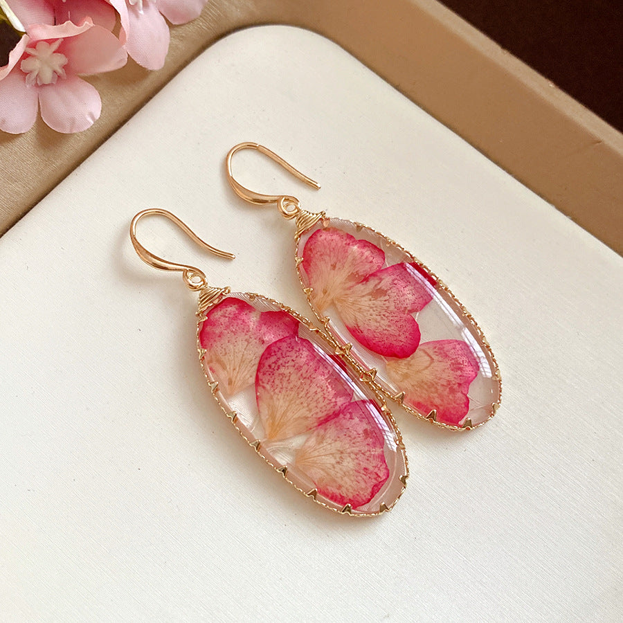 Romantic Pressed Flower Earrings
