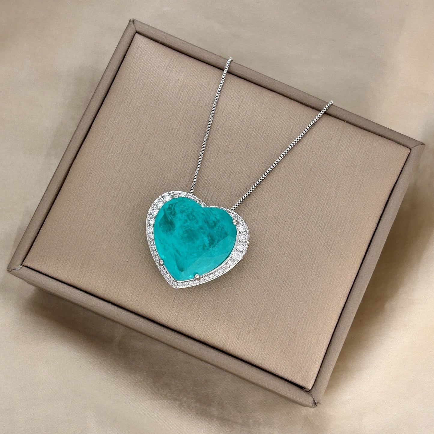 Romantic Turquoise Heart Necklace