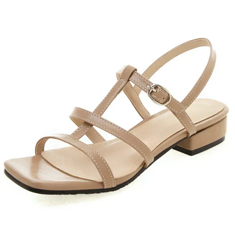 CD | Curele cu toc jos deasupra sandalelor casual