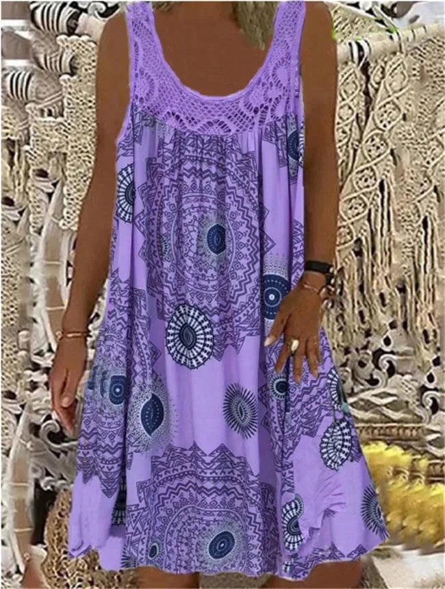 CD | digital imprimate off umăr sexy camisole vrac montarea rochie dantelă rochie casual rochie de vară