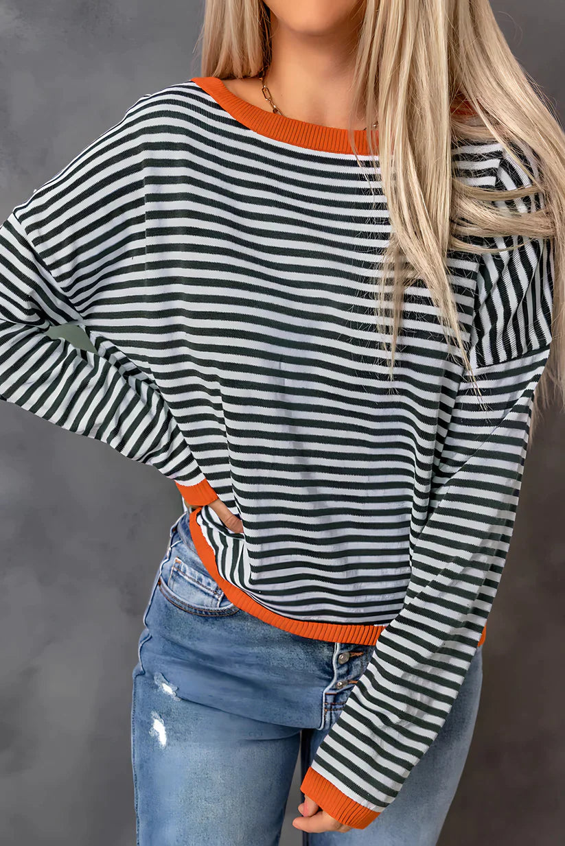 CD | Pulover trendy cu dungi