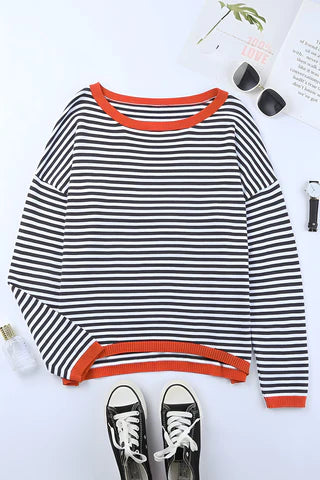 CD | Pulover trendy cu dungi