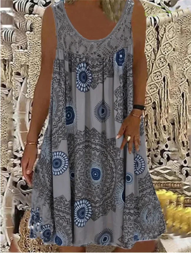 CD | digital imprimate off umăr sexy camisole vrac montarea rochie dantelă rochie casual rochie de vară
