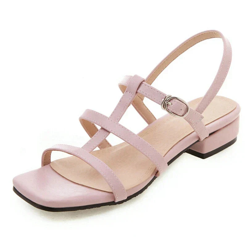 CD | Curele cu toc jos deasupra sandalelor casual