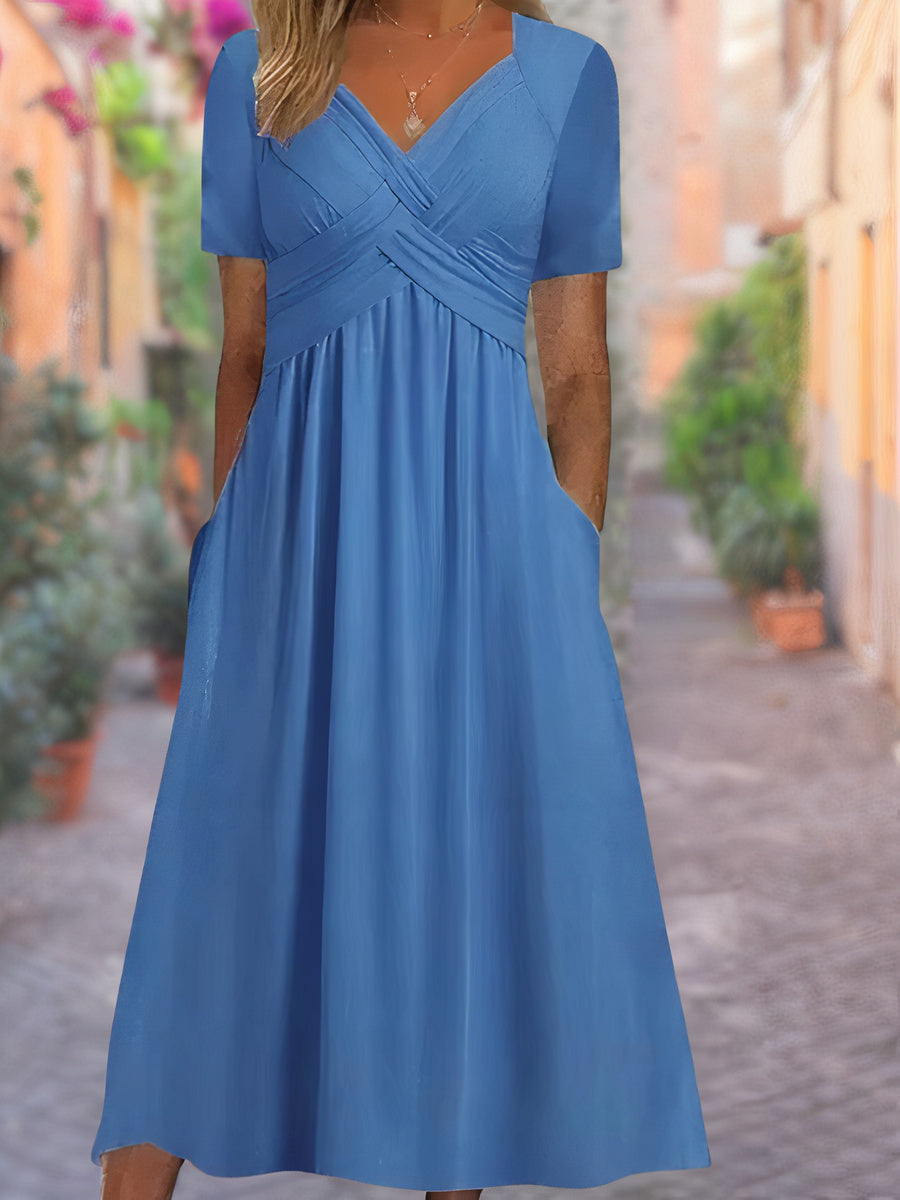 CD | Rochie midi cu buzunare laterale