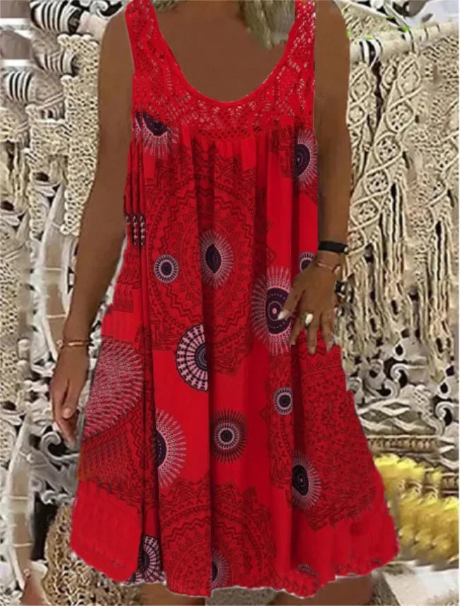 CD | digital imprimate off umăr sexy camisole vrac montarea rochie dantelă rochie casual rochie de vară