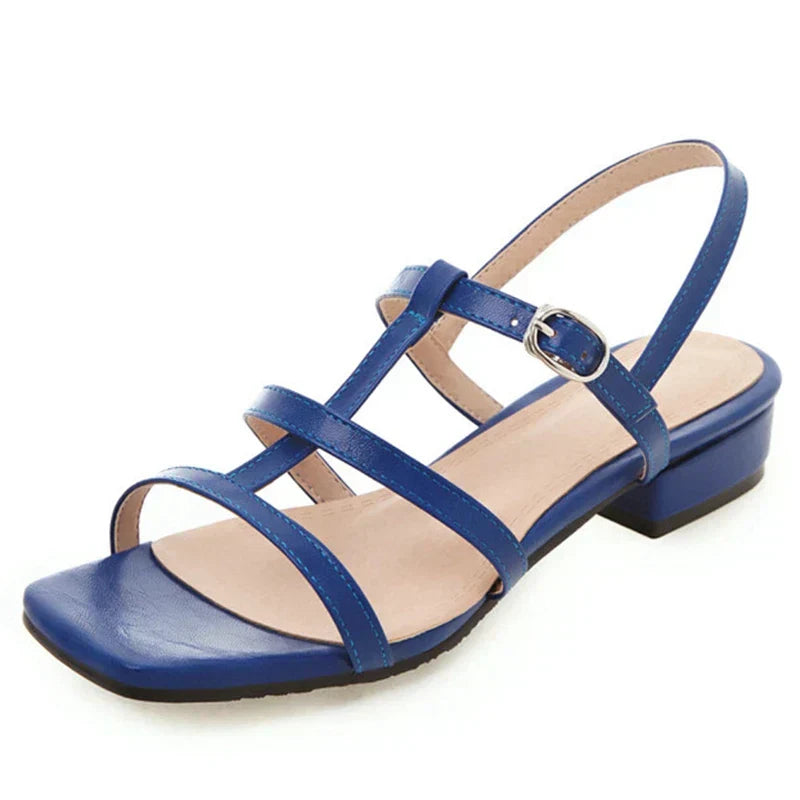 CD | Curele cu toc jos deasupra sandalelor casual