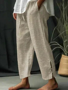 CD | Pantaloni casual de vară cu un model în dungi