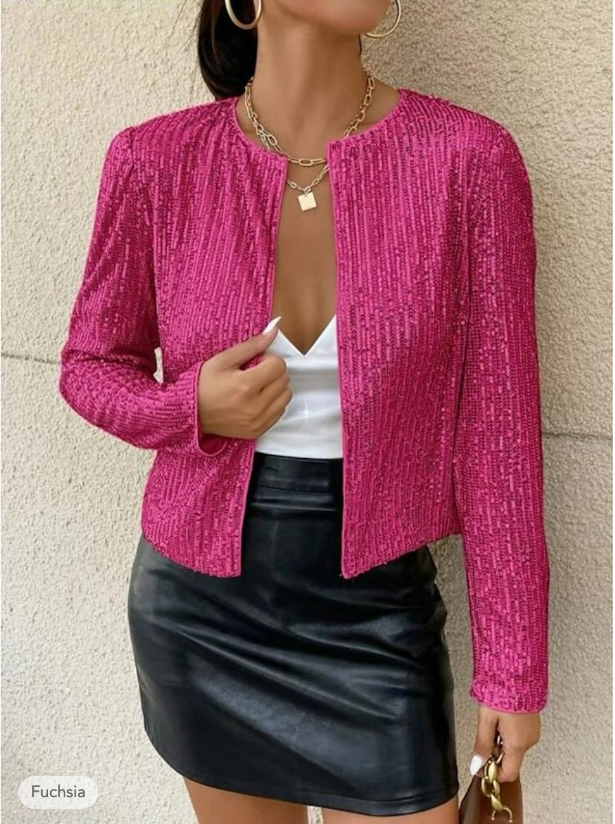 CD | Blazer unic cu sclipici