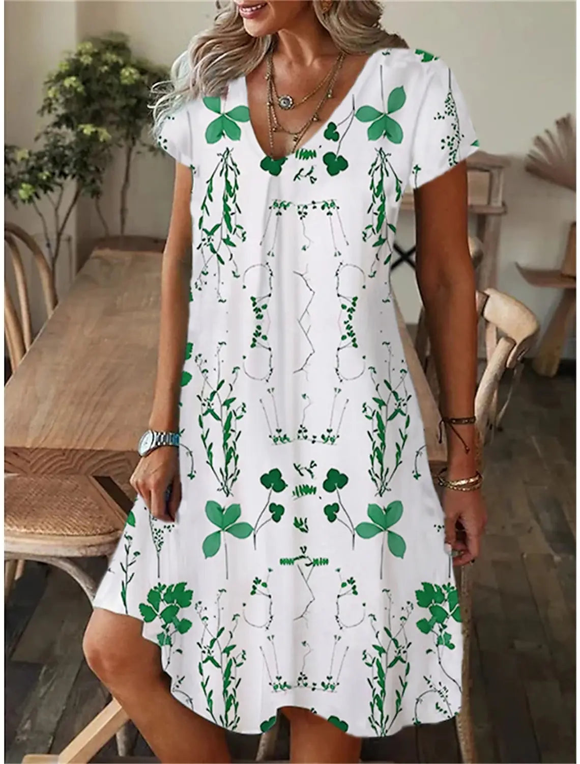 CD | Femei Casual vrac se potrivesc cu mânecă scurtă rochie T-Shirt stil Mini rochii de vară Casual vrac rochie Vestidos