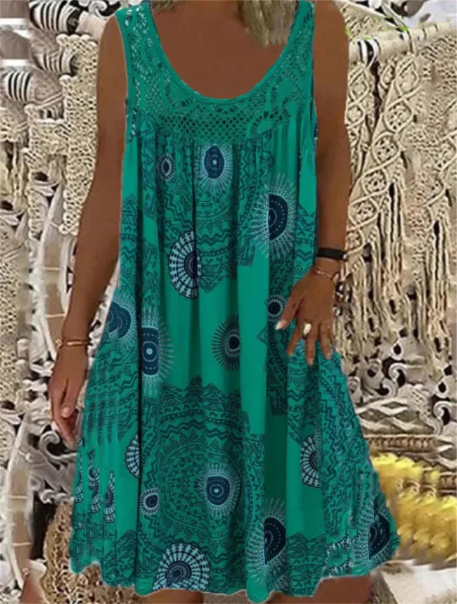 CD | digital imprimate off umăr sexy camisole vrac montarea rochie dantelă rochie casual rochie de vară