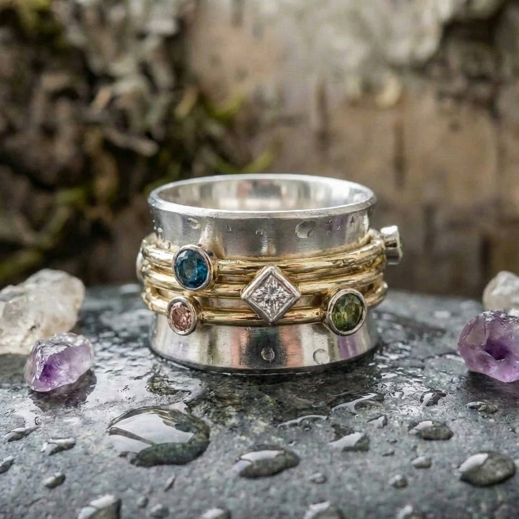 Statement Geometric Colorful Ring