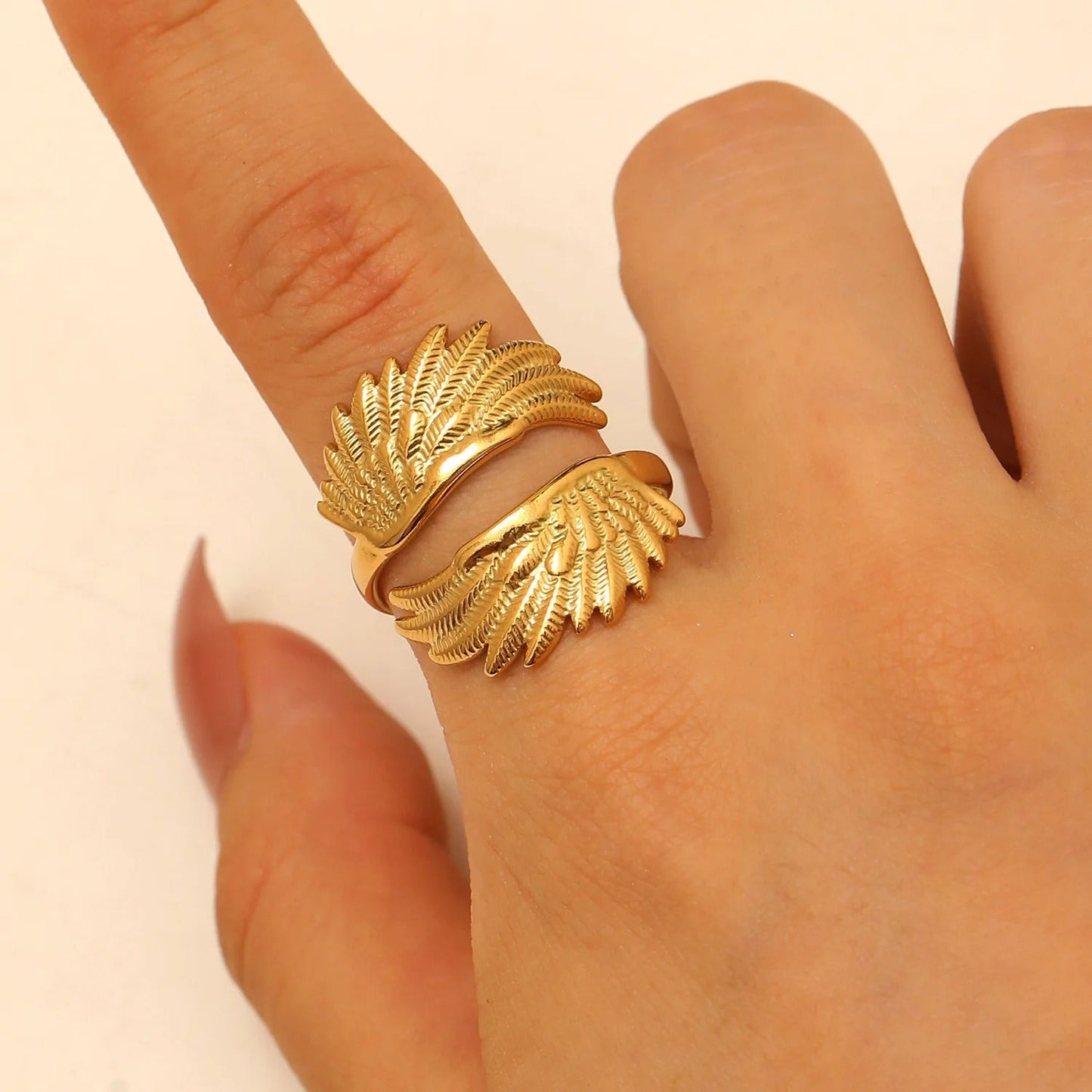 Statement Gold Wing Ring