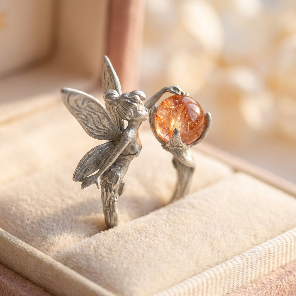 Vintage Angel Fairy Ring