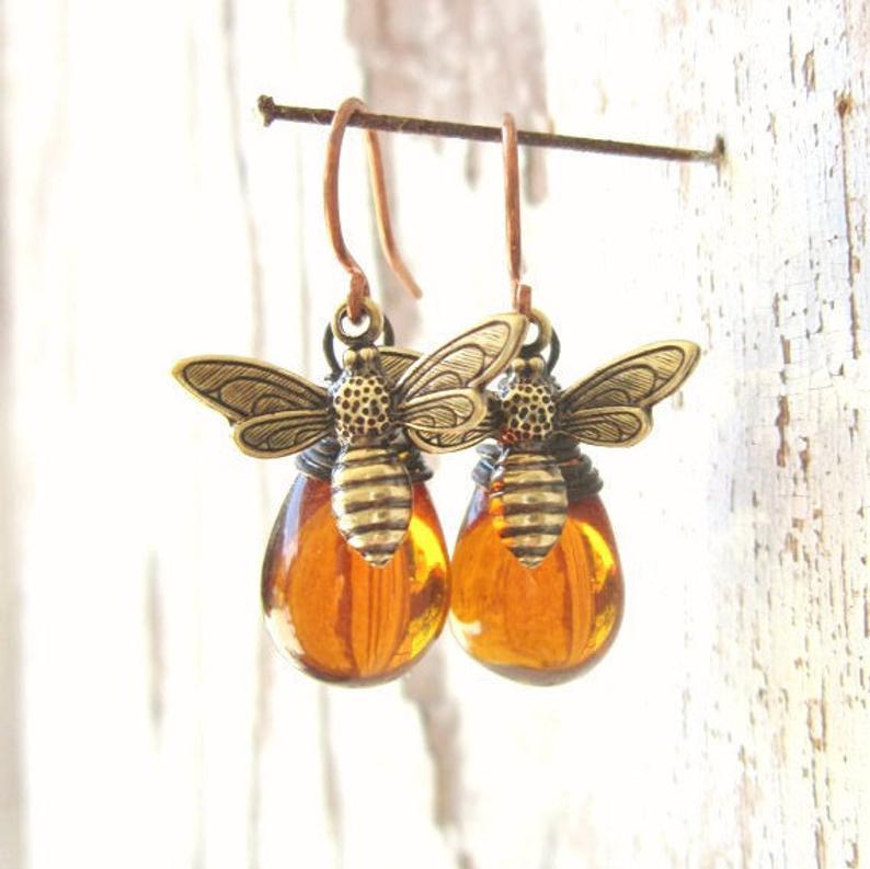 Vintage Bee Earrings