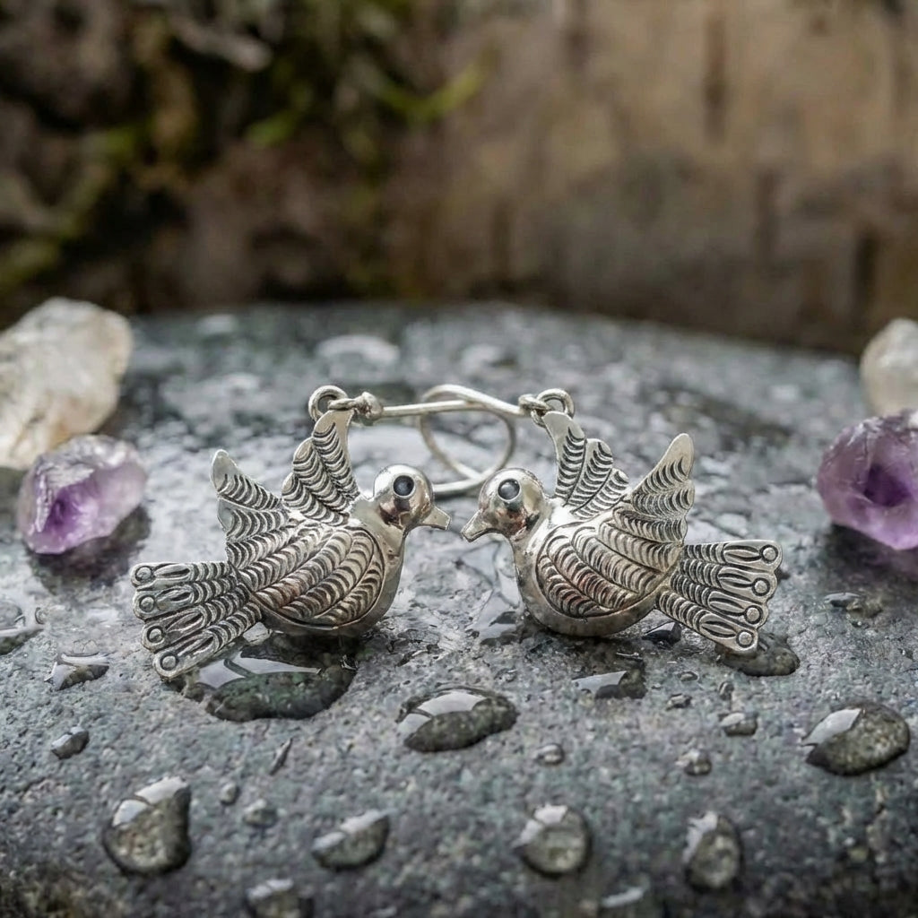 Vintage Bird Dangle Earrings