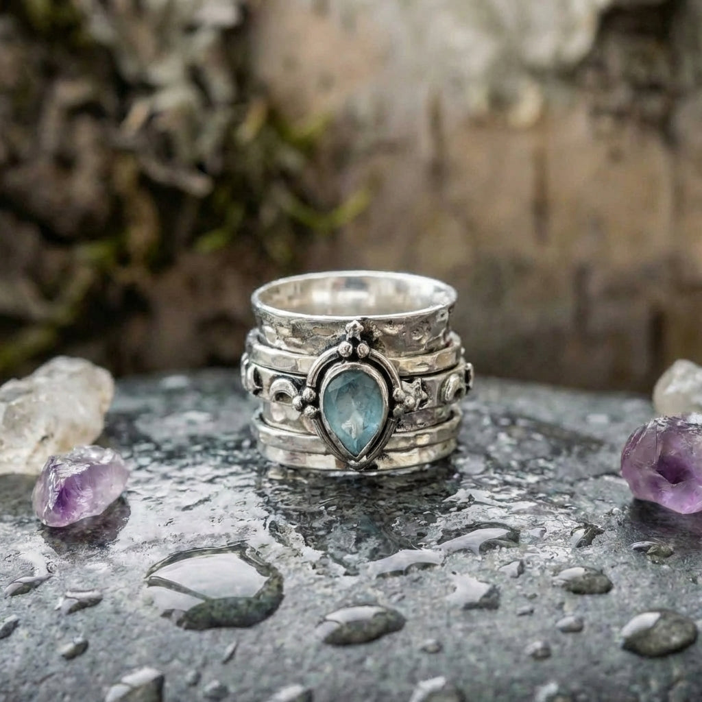 Vintage Bohemian Teardrop Ring