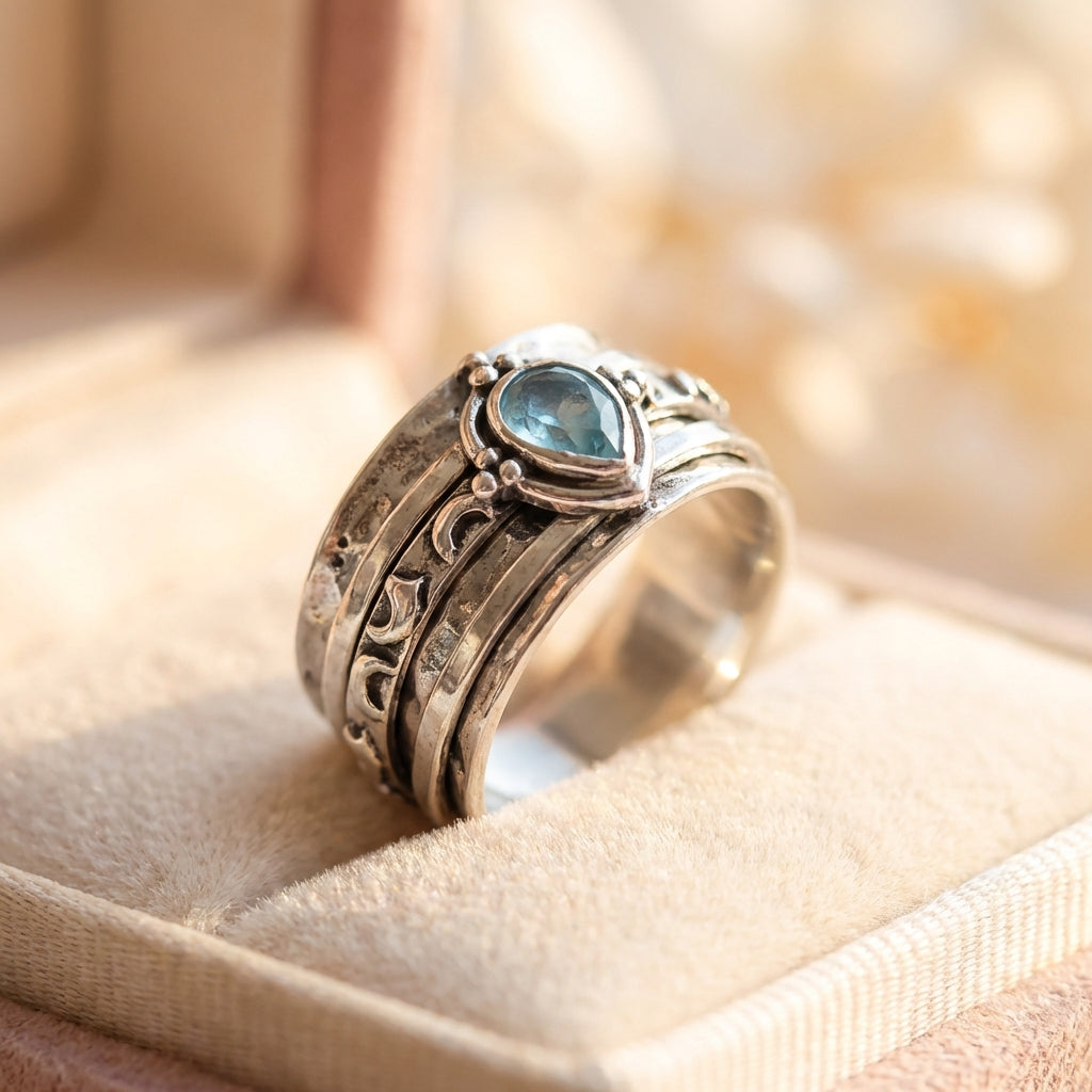 Vintage Bohemian Teardrop Ring
