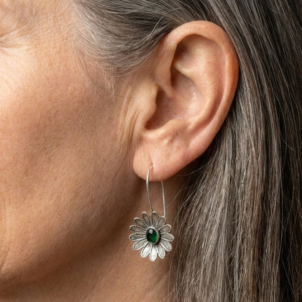 Daisy Green Earrings