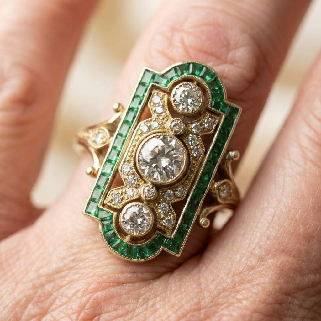 Emerald Diamond Ring