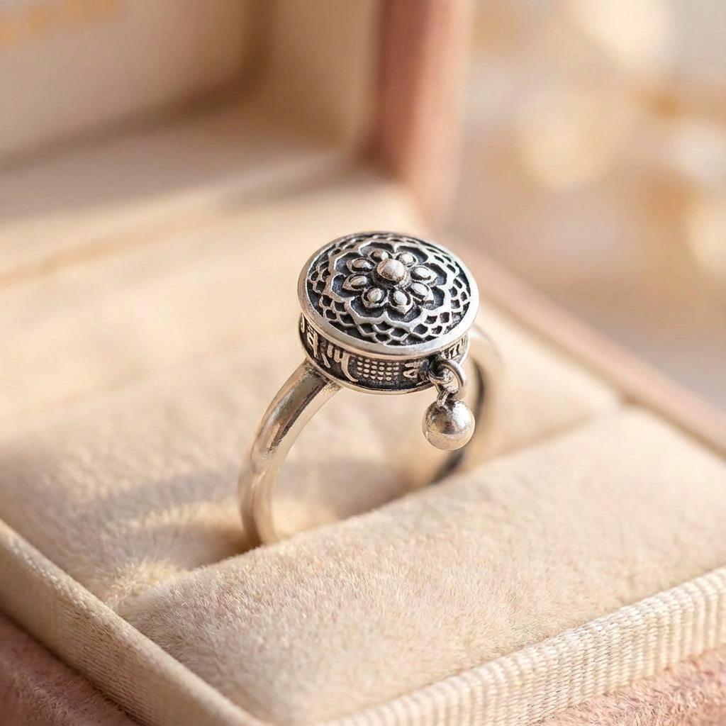 Vintage Flower Silver Ring