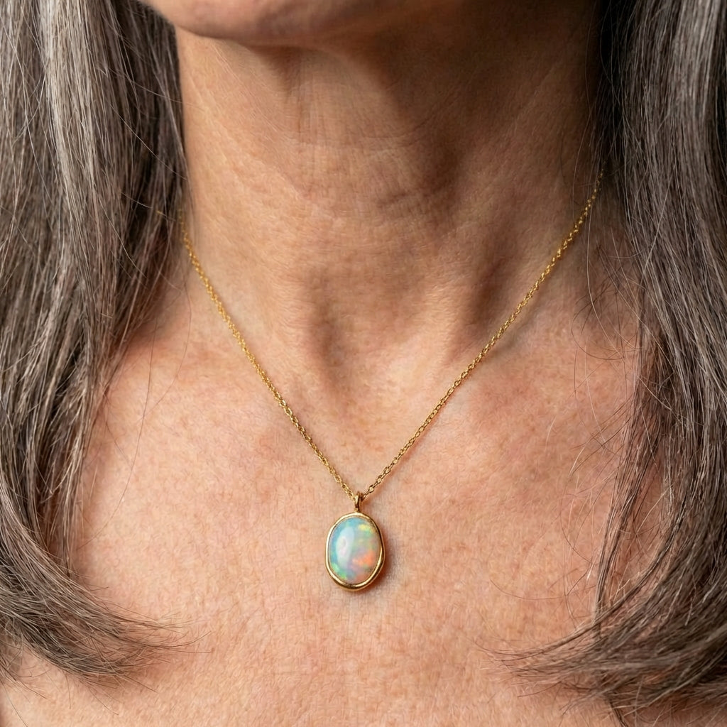 Glow Opal Stone Necklace