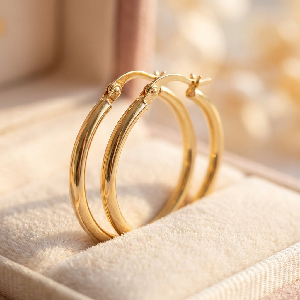 Vintage Golden Hoops