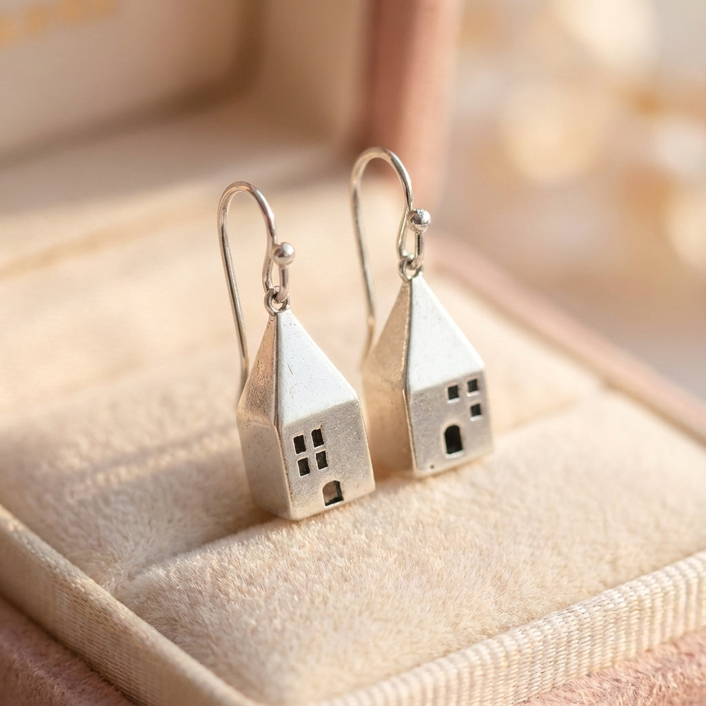Vintage House Dangle Earrings