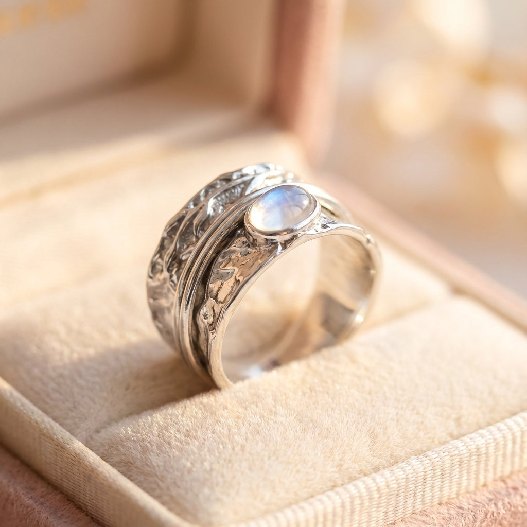 Vintage Moonstone Crystal Ring