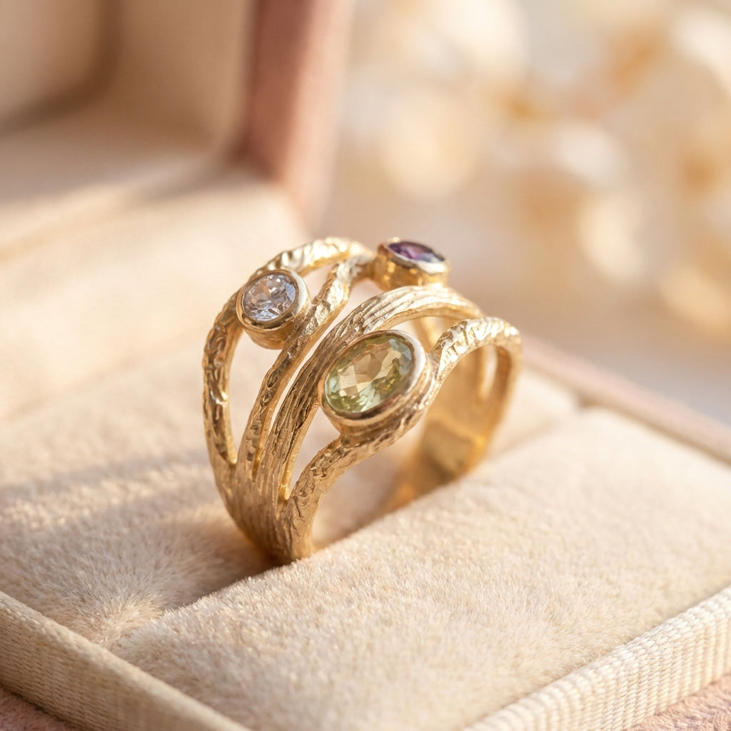 Vintage Multistone Statement Ring
