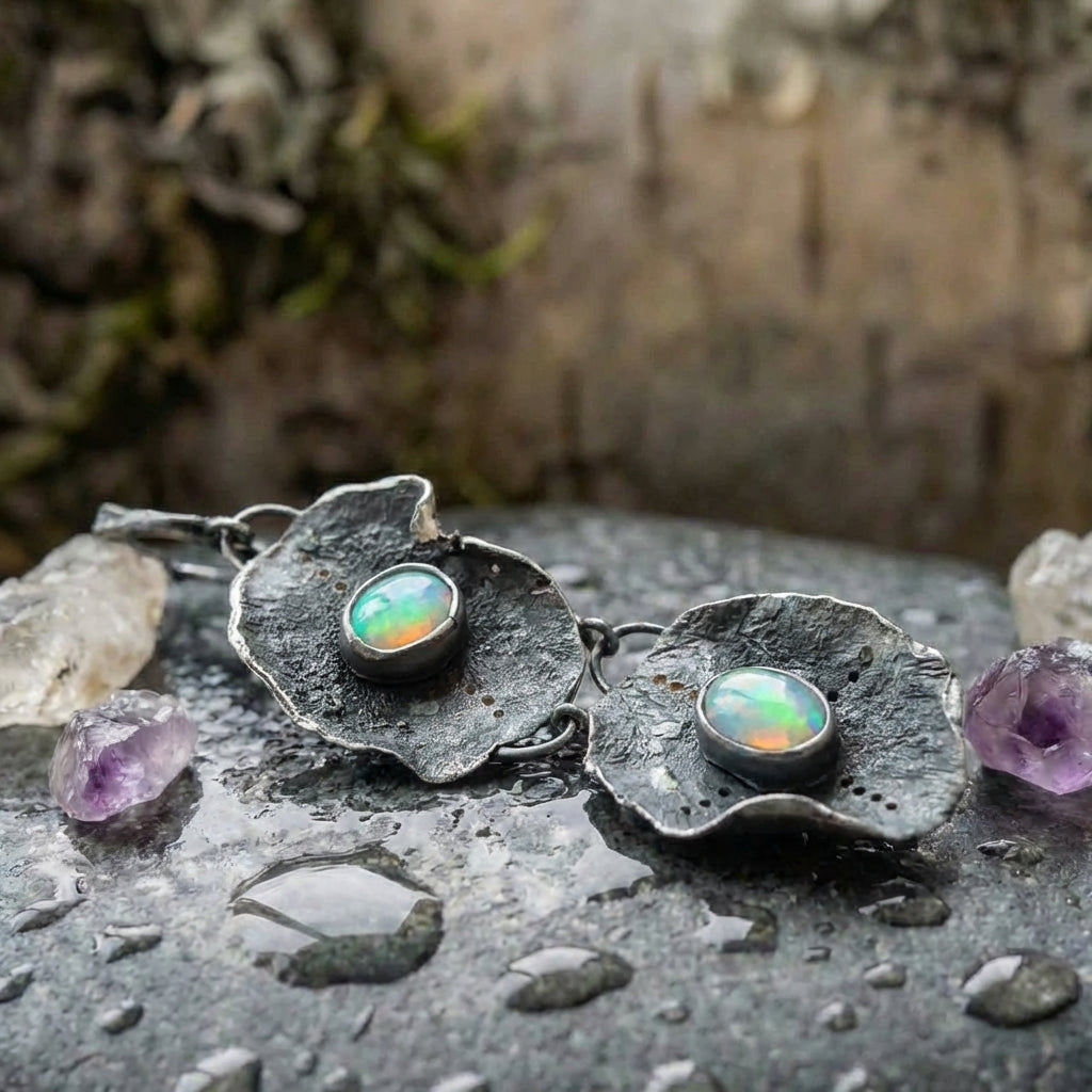 Vintage Opal Dangle Earrings