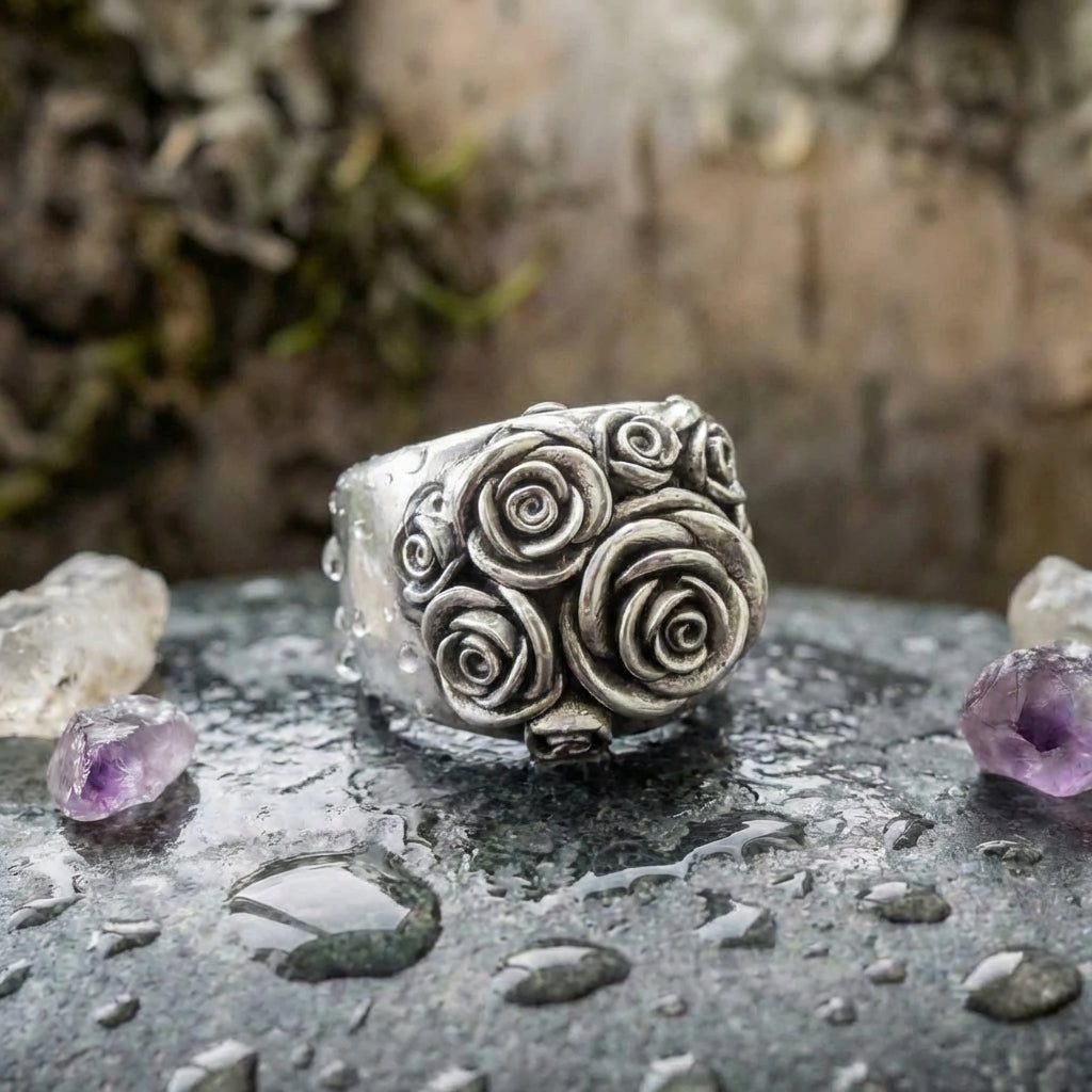 Vintage Rose Statement Ring