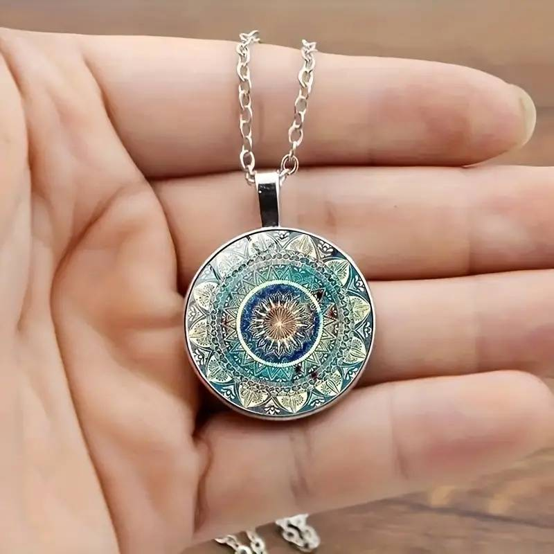 Vintage Rounded Blue Mandala