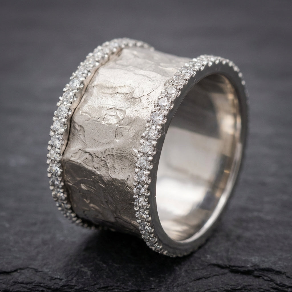 Vintage Silvered Zirconia Ring