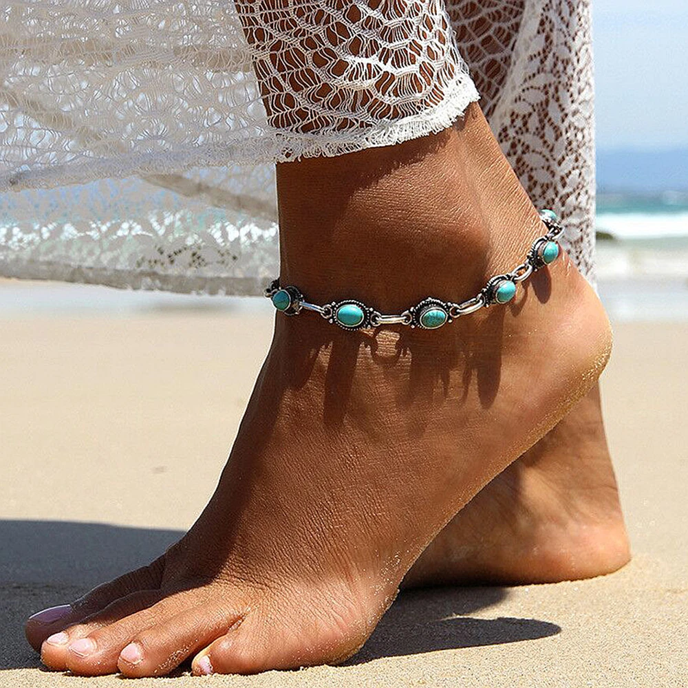 Vintage Turquoise Anklet