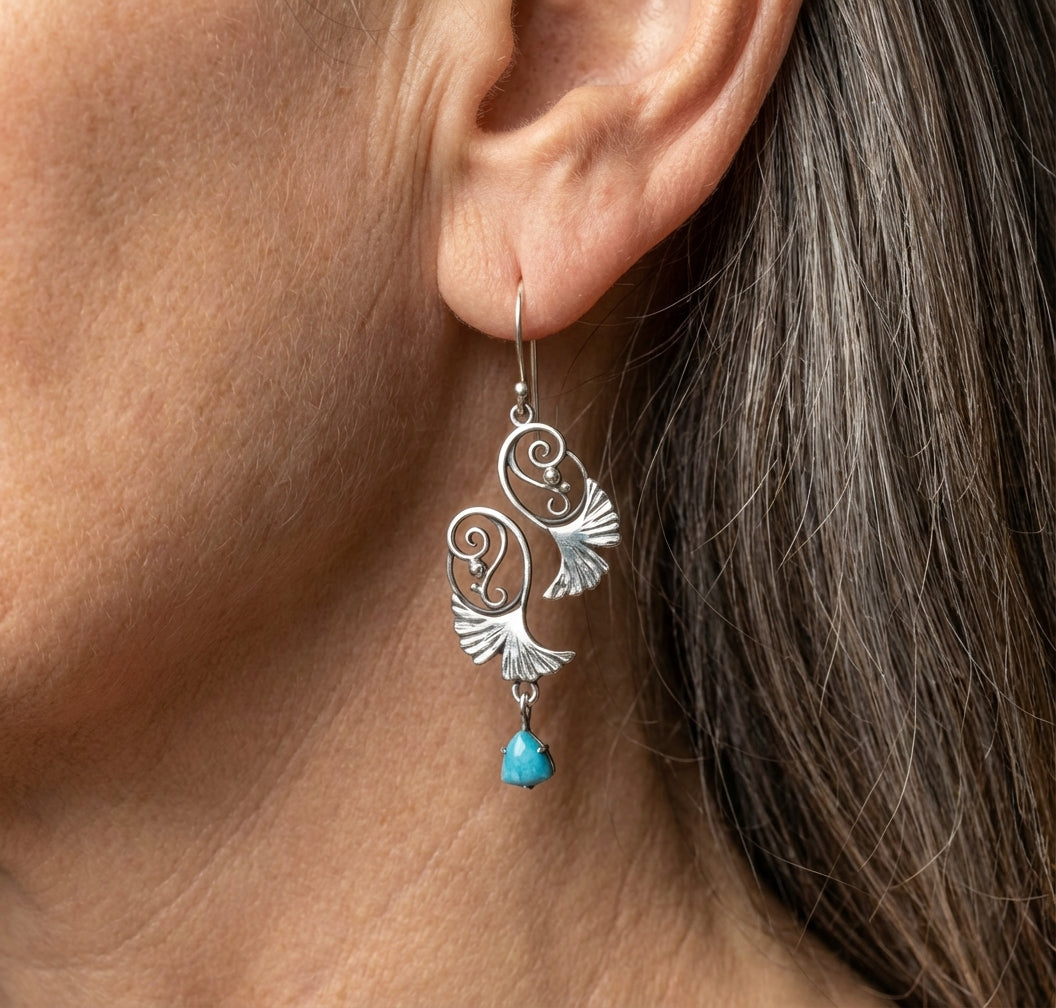Turquoise Flower Earrings