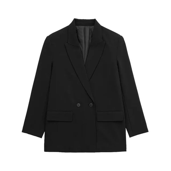 CD | Blazer elegant cu mânecă lungă, cu un design structurat
