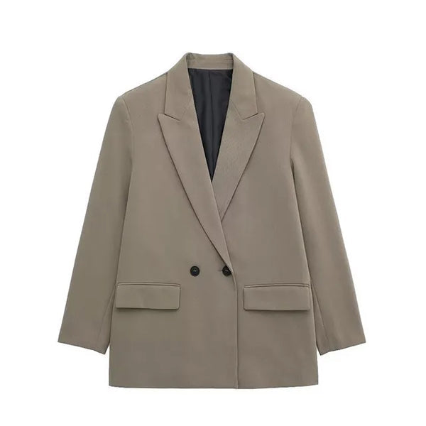 CD | Blazer elegant cu mânecă lungă, cu un design structurat