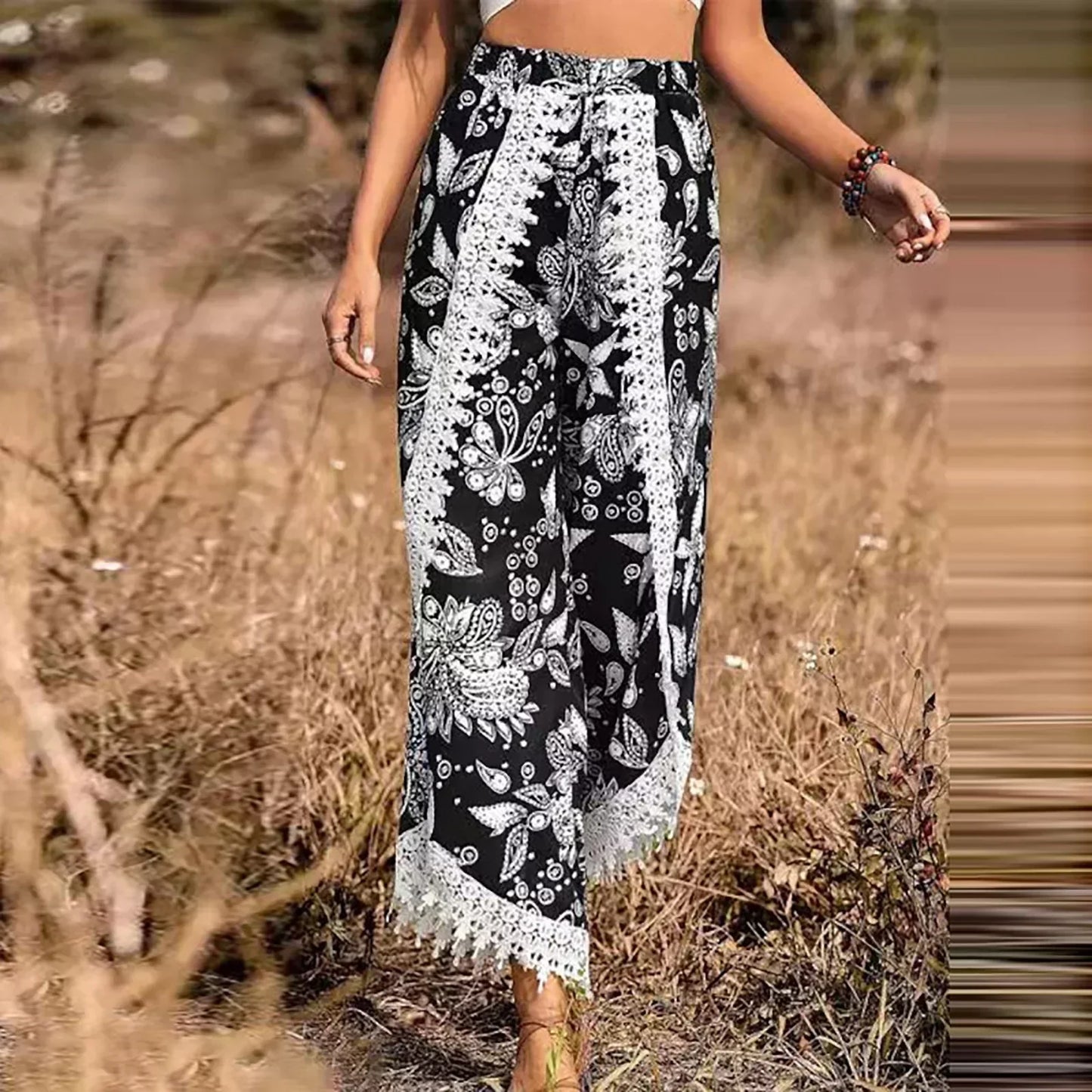 CD | Pantaloni eleganți din dantelă