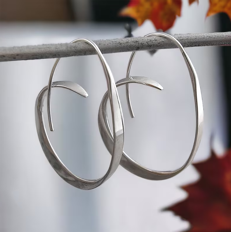 Spiral Silver Earrings