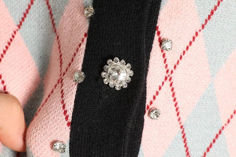 CD | MW Vintage pulover tricotat cu diamante