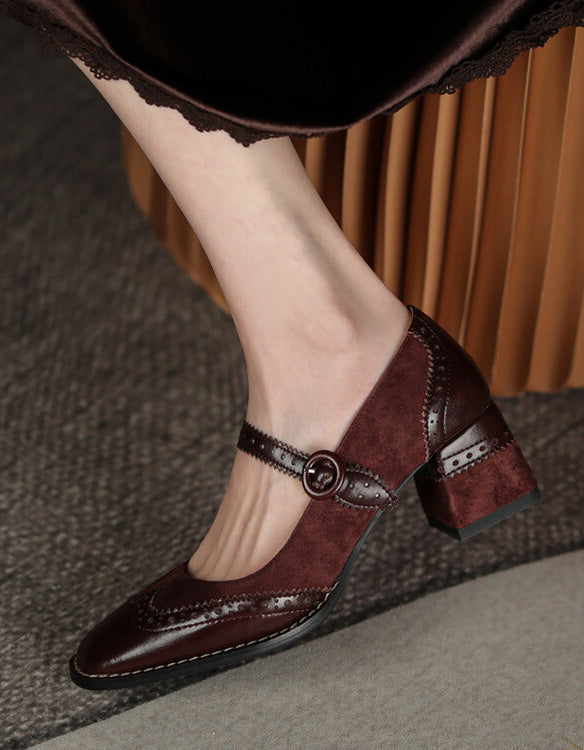 CD | Femei brogue stil elegant clasic tocuri groase