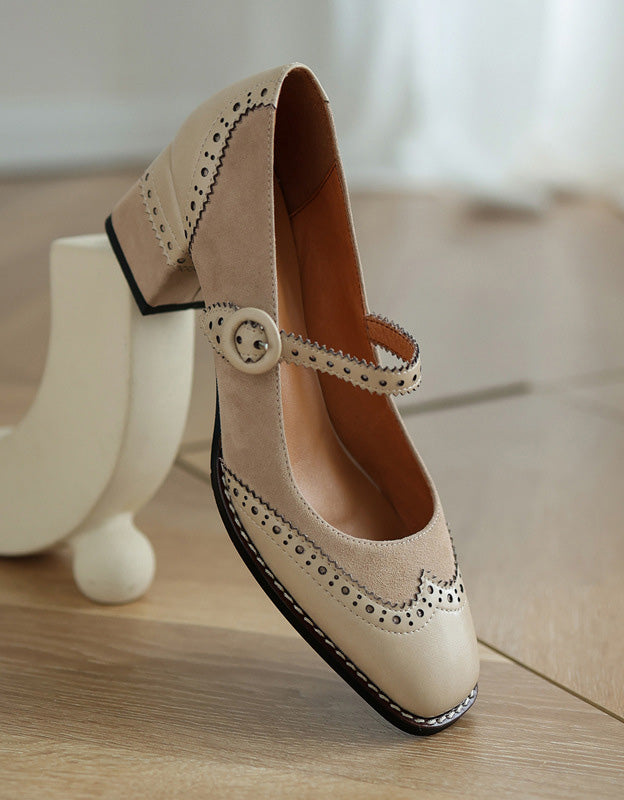 CD | Femei brogue stil elegant clasic tocuri groase