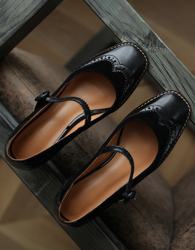 CD | Femei brogue stil elegant clasic tocuri groase