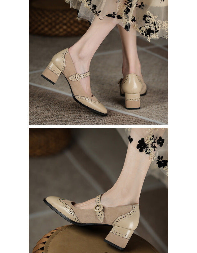 CD | Femei brogue stil elegant clasic tocuri groase