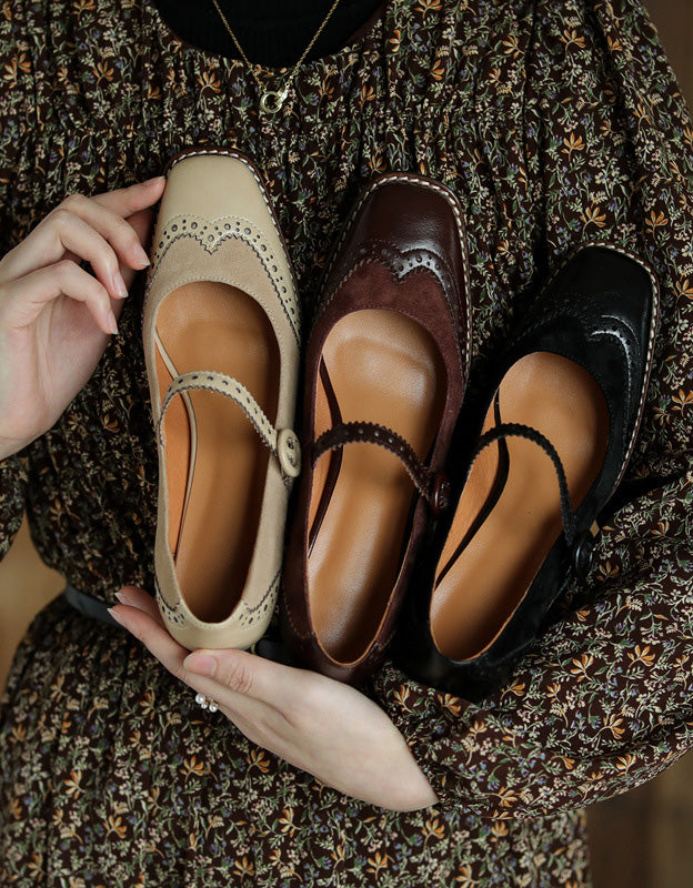 CD | Femei brogue stil elegant clasic tocuri groase