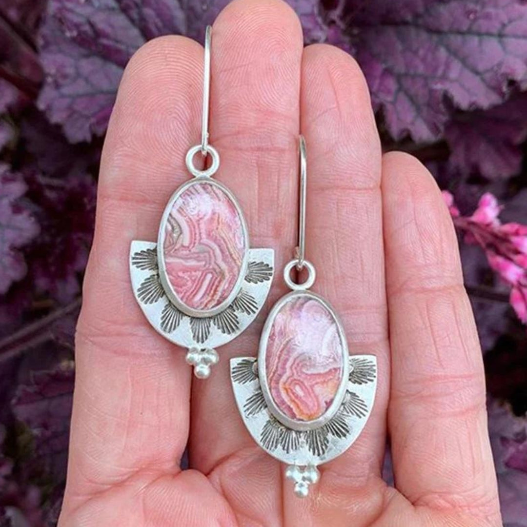Acrylic Earrings in Sterling Silver