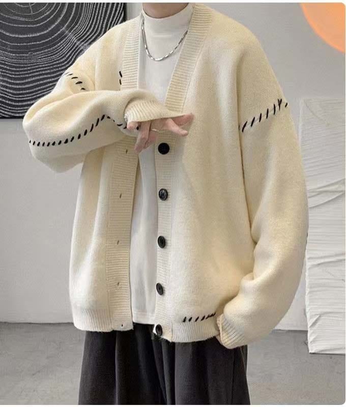 CD | Pulover cardigan cu decolteu în V Vintage
