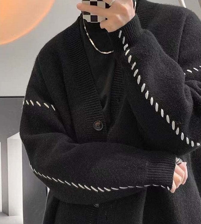 CD | Pulover cardigan cu decolteu în V Vintage