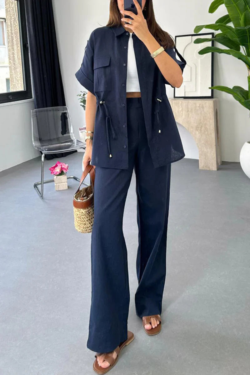 CD | Set polo și pantaloni trendy pentru femei